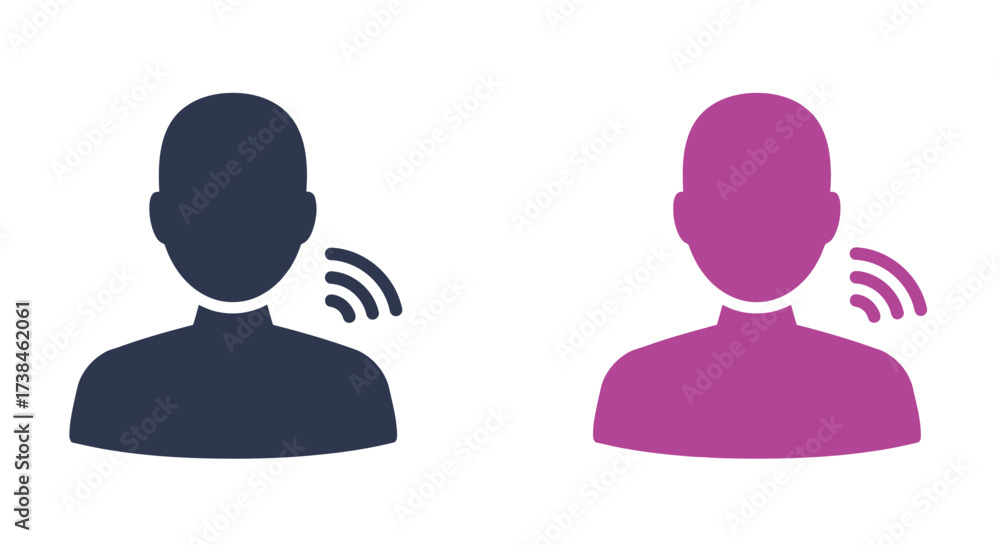 © Mstsalma - Two silhouette heads facing each other with speech bubble icons