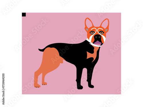 dog silhouette icon flat vector illustration design. puppy emotions, animal icons for design, 