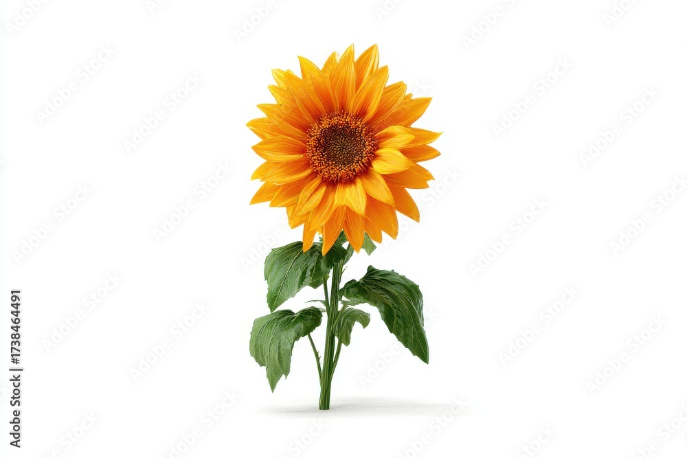 Obraz premium Sunflower's Sunny Serenity: A vibrant and captivating sunflower in full bloom, basking in the sun's gentle touch. A symbol of joy and positivity, presenting the beauty of nature in its finest form.