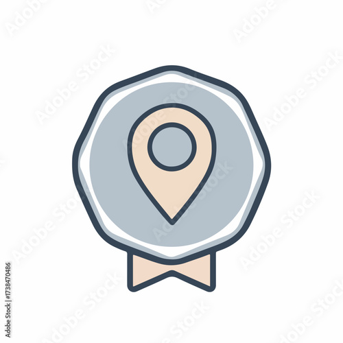 Map Marker Pin Minimalist Design Icon