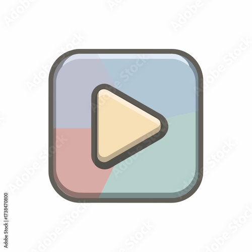 Subtle Play Button Icon Design Style