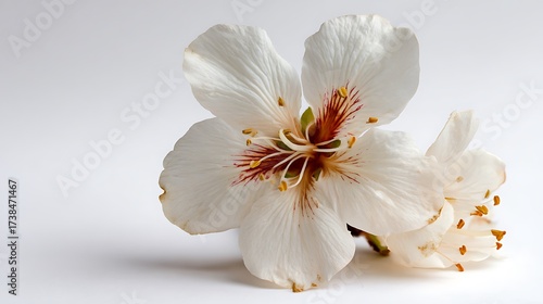 white flower isolated on white