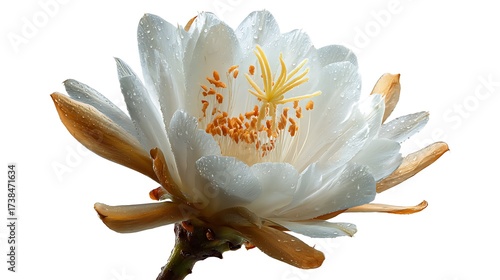 white flower isolated on white