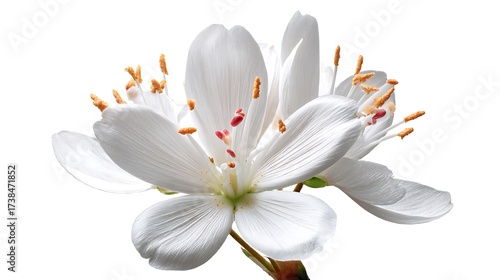 white flower isolated on white