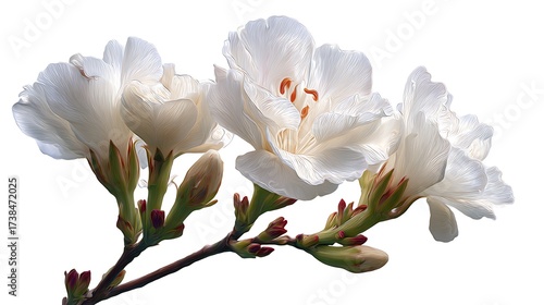 white flower isolated on white
