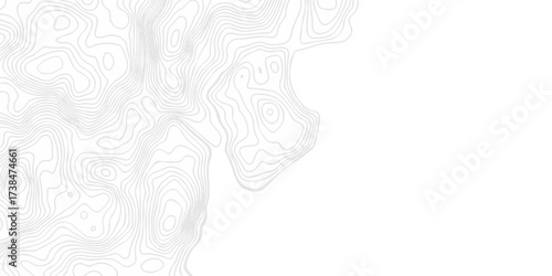 Abstract The pattern discovery vector topo diagram map. creative discovery White wave grid stripe line map topography. vector geographic contour mounted map background.	
