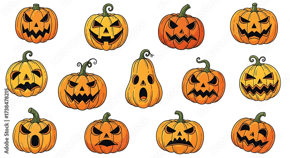 halloween pumpkin seamless pattern