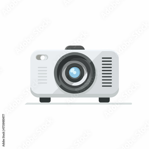 Minimal Projector Icon in Flat Design