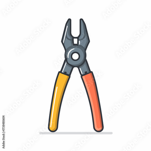 Minimalist Pliers Icon in Soft Colors