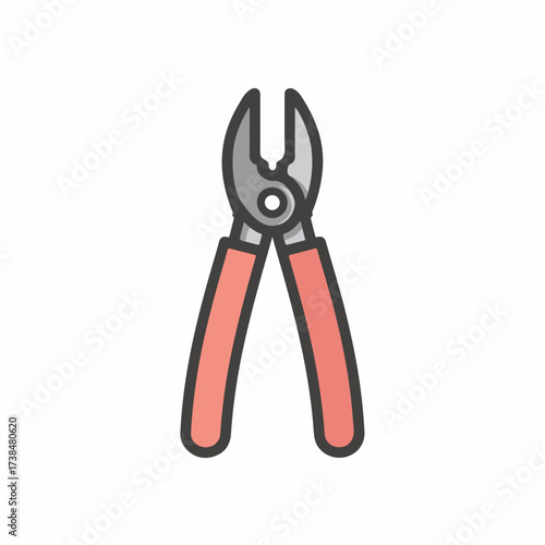 Geometric Pliers Icon in Pale Duotone