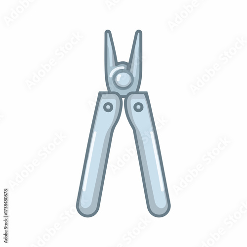 Sleek Pliers Icon in Minimalist Design