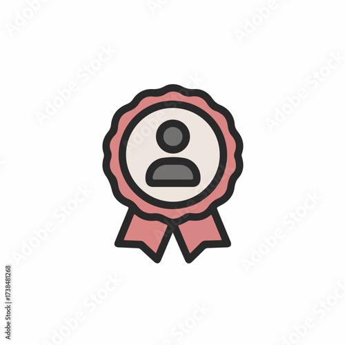 Simple Profile Badge Icon Design