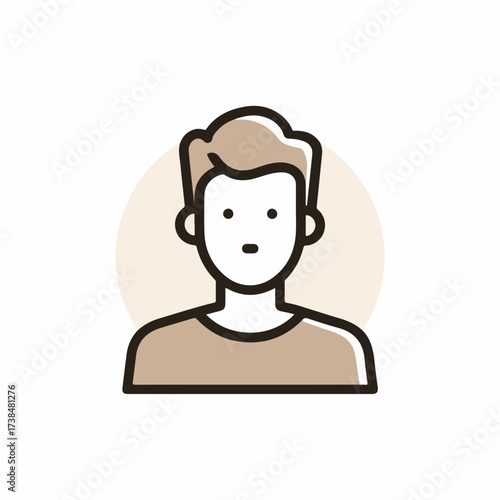 Minimal Profile Badge Icon Flat Design