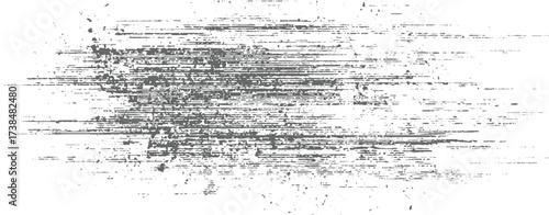 Abstract gray horizontal lines and speckles scattered across a white background creating a textured pattern.