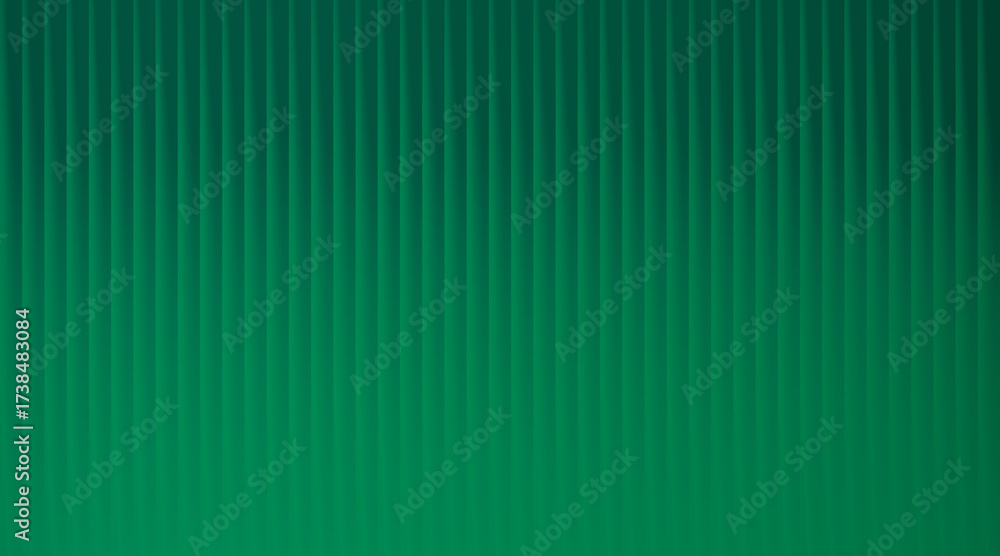 Fototapeta premium Abstract teal ribbed background with vertical lines and gradient