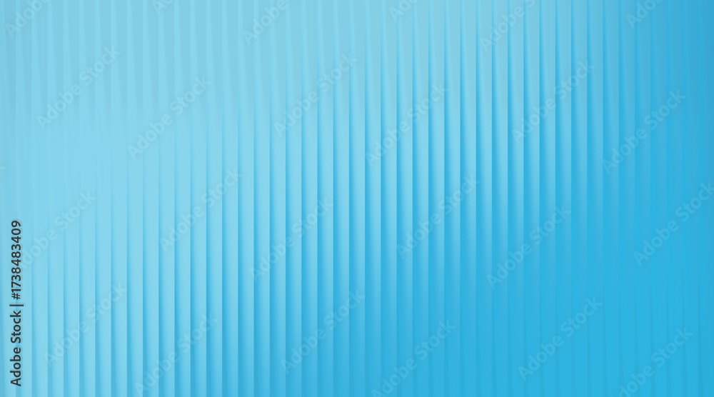 Obraz premium Abstract blue ribbed background with vertical lines and gradient