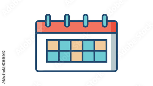 Illustration of a calendar with marked dates, perfect for scheduling, reminders, and planning concepts