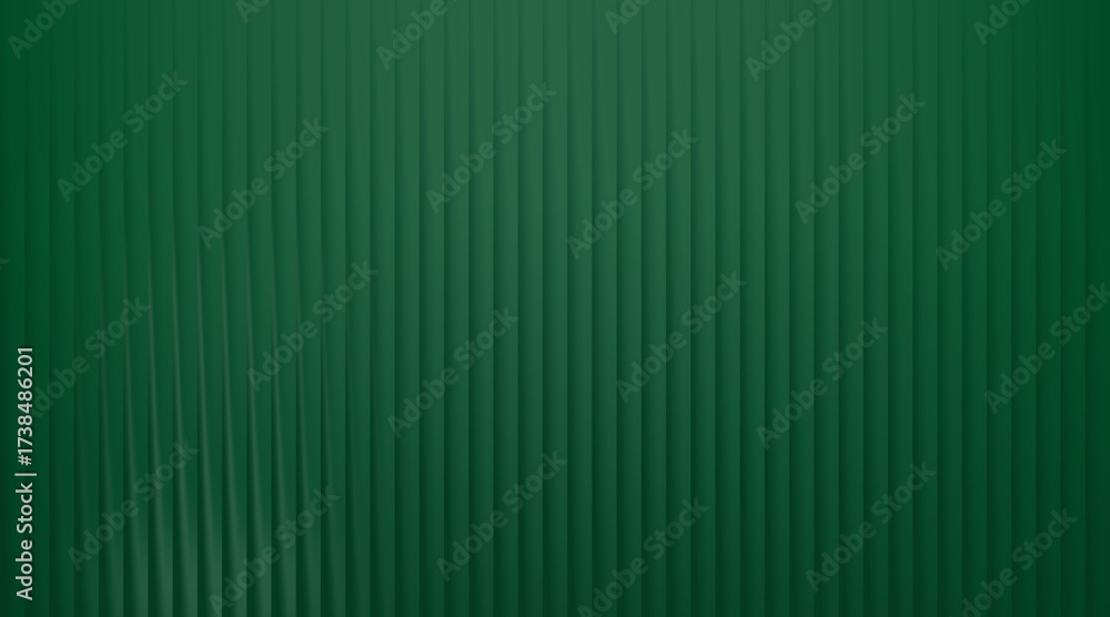 Fototapeta premium Dark green vertical ribbed texture background