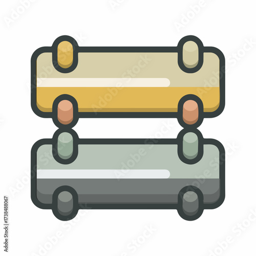 Sleek Pull Request Flat Icon Design
