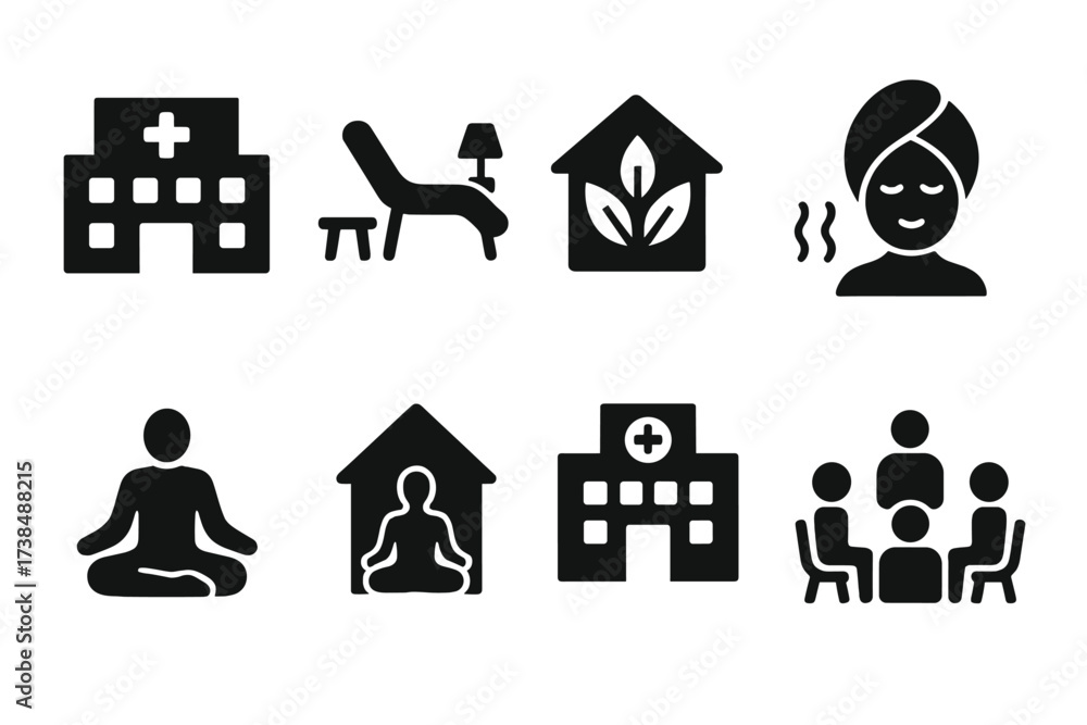 Obraz premium Therapy Icons Grid.