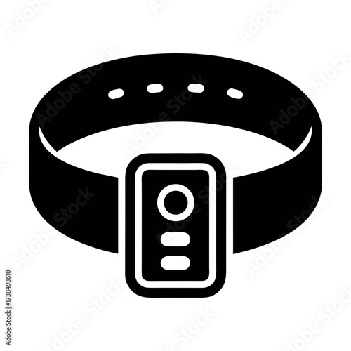 Vector art of wearable technology icon this fitness tracker is a modern way to monitor health and activity levels during exercise
