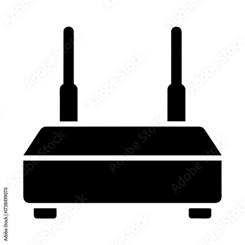 Illustration of a wireless router, a device that provides network access and internet connectivity