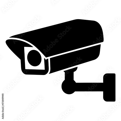 Vector art of security camera, a vital surveillance tool for monitoring and protecting property, ensuring safety and deterring crime