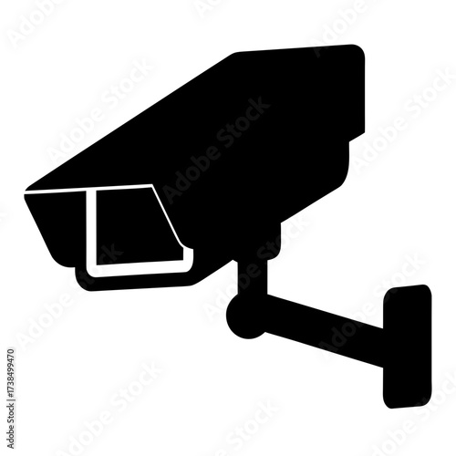 Bild auf Leinwand Vector art of cctv camera, a surveillance tool for monitoring and protecting pro