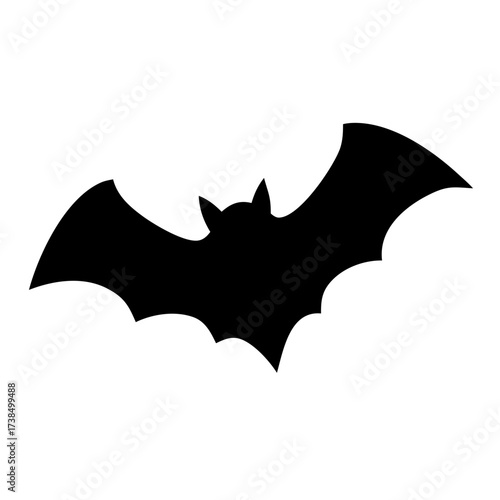 Vector art of silhouette of a bat, a symbol of halloween, mystery, and nocturnal creatures of the night sky