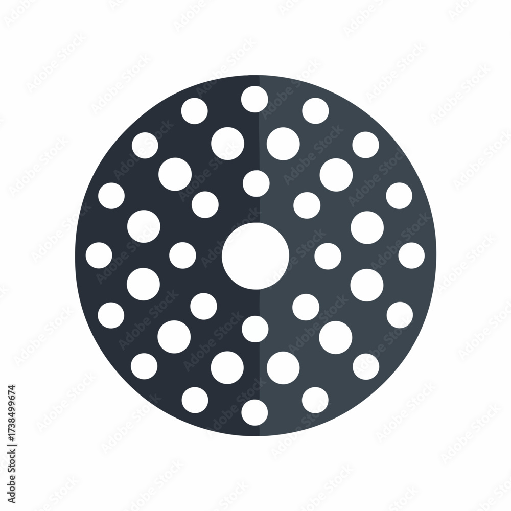 Obraz premium Minimalist Record Dot Icon Design