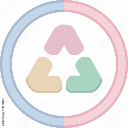 Eco-Friendly Reusable Material Flat Icon Design