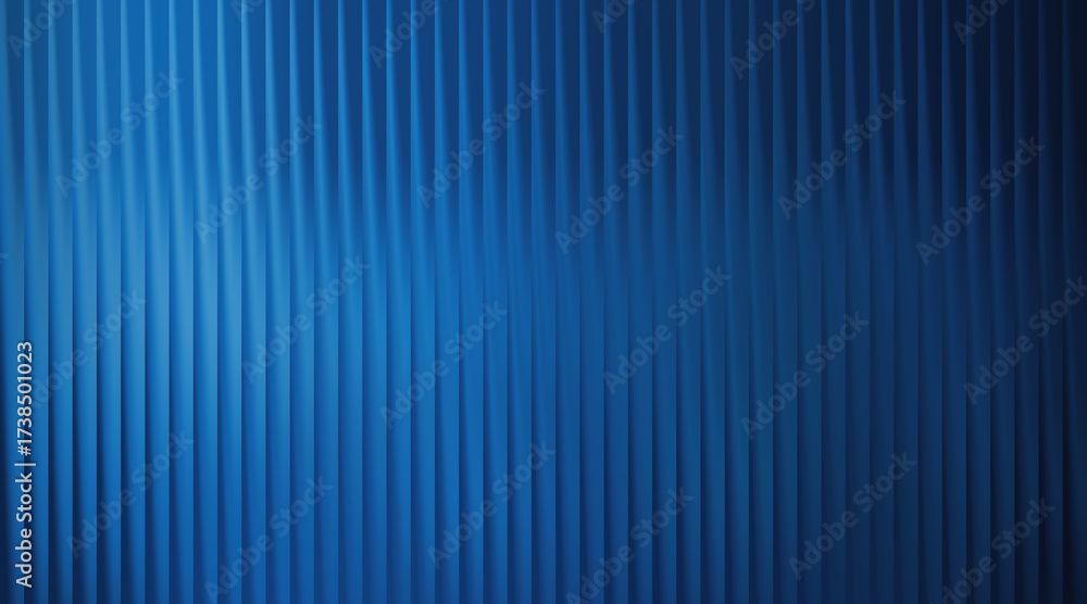 Obraz premium Bright blue abstract ribbed background with subtle light reflection
