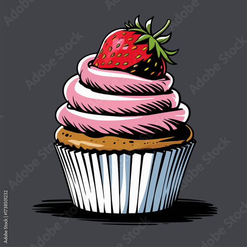 cupcake illustrations with various flavors