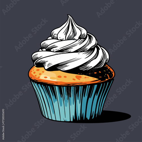 cupcake illustrations with various flavors