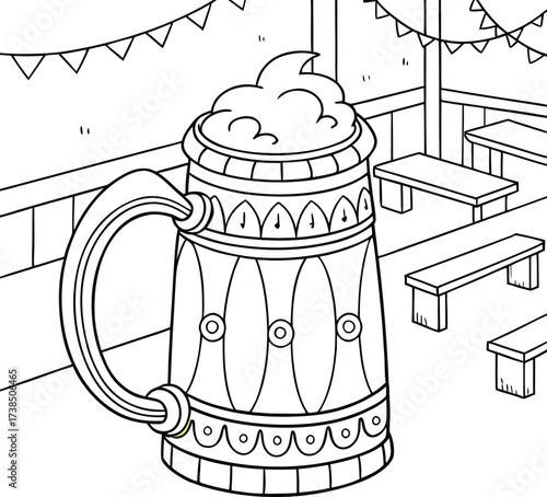 Hand drawn vector illustration set of a sketch beer mug, glass, and cup object design
