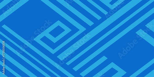 A seamless geometric pattern illustration of a maze-like vector design for a technology concept wallpaper solution. dynamic, puzzle, decoration, square, problem, 3d, path, success, game