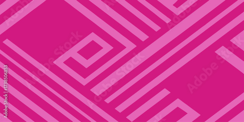 Seamless geometric chevron pattern vector illustration with abstract pink and purple line art backdrop