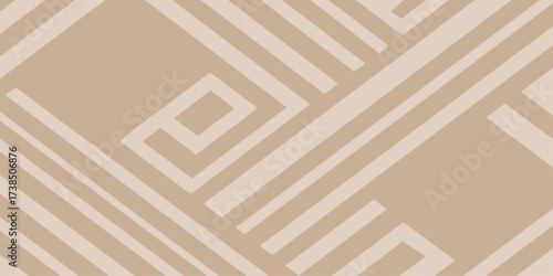 Brown cardboard texture background with a geometric puzzle pattern and seamless line illustration. aged, maze, labyrinth, vector, decoration, wall, ornament, game, lines, concept, backgrounds, lost