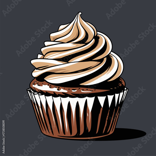 cupcake illustrations with various flavors
