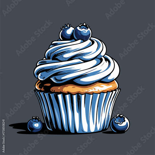 cupcake illustrations with various flavors