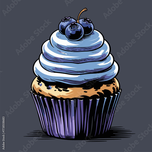 cupcake illustrations with various flavors