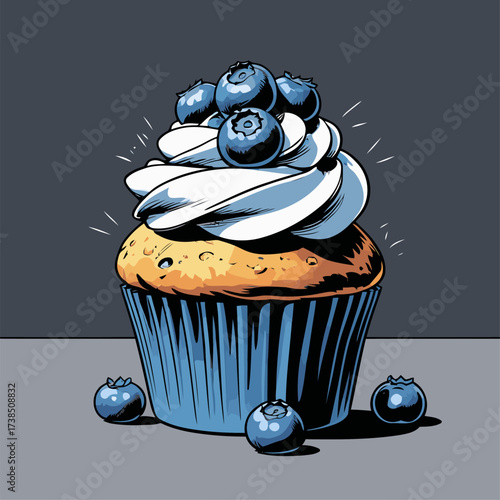 cupcake illustrations with various flavors