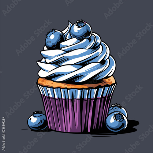 cupcake illustrations with various flavors