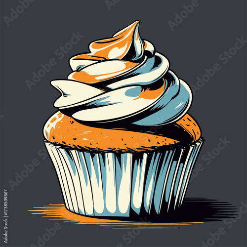 cupcake illustrations with various flavors