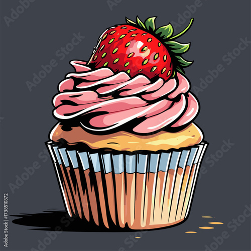 cupcake illustrations with various flavors