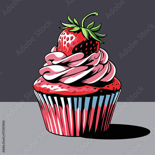 cupcake illustrations with various flavors