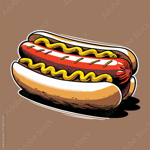 delicious hotdog illustration