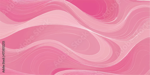 Soft pink fabric texture illustration with flowing waves and a delicate purple light background