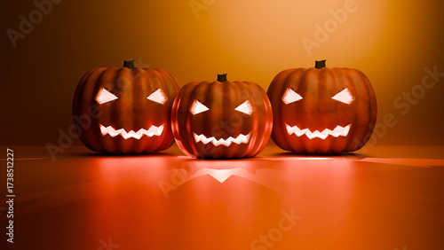 Jack-o'-lantern pumpkin lanterns, Halloween decorations