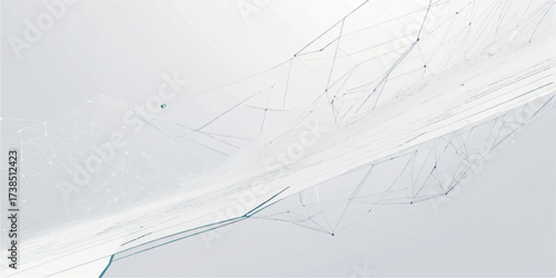 Abstract technology background with cold blue frost lines tracing a snowy winter pattern